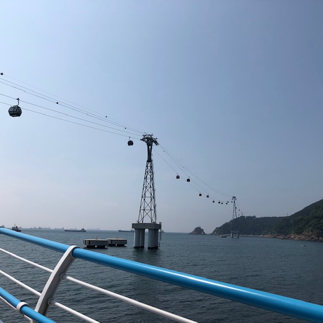 釜山のロープウェイ